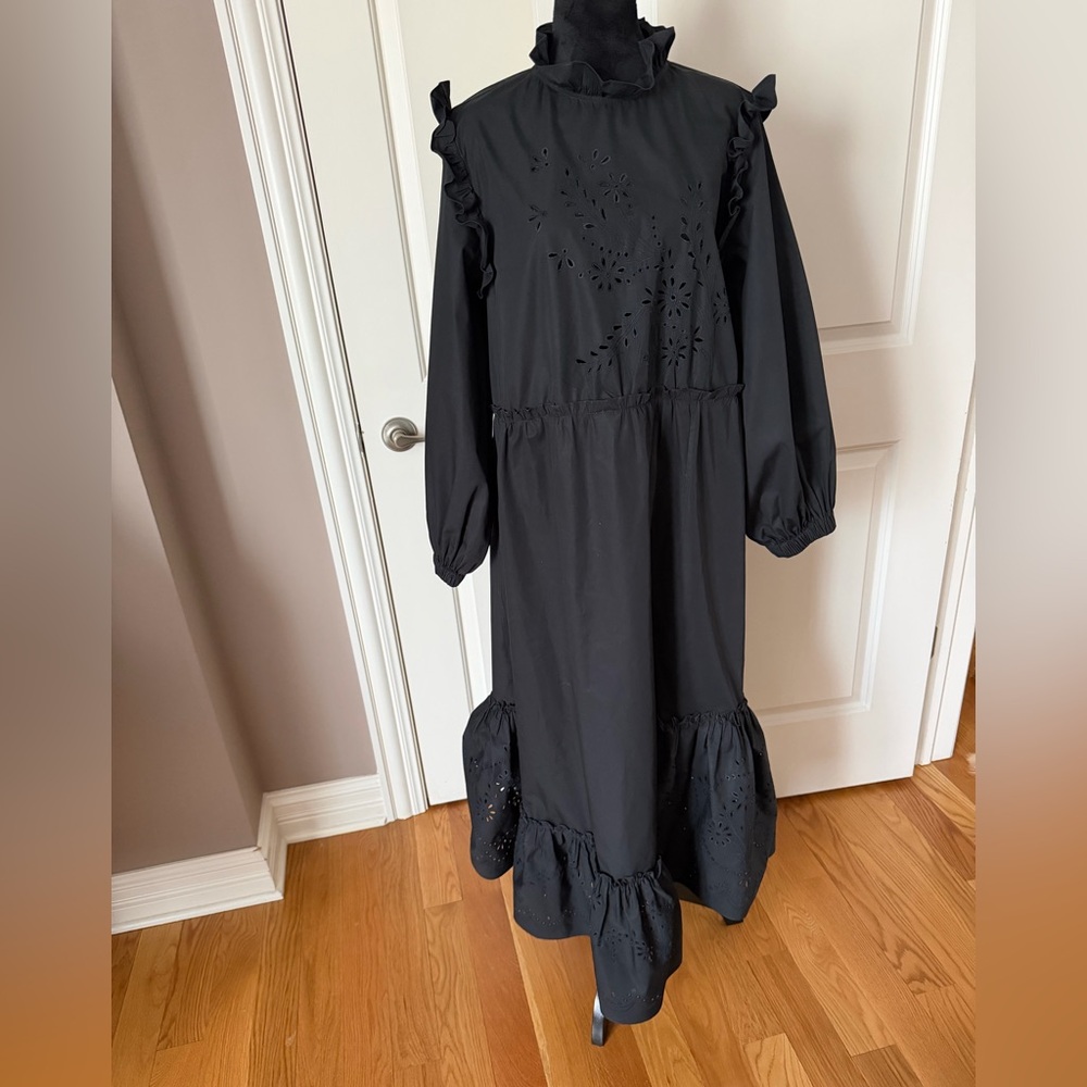 Biyan Black Dress with Branded Neck Label (XL)